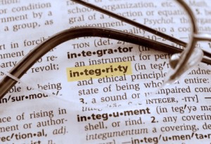 Dictionary definition of integrity